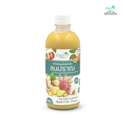 น้ำสกัดสมุนไพร ลมปราณ (ขิง กระเทียม กระชายสด สกัดเย็น) ขวด 550 มล.