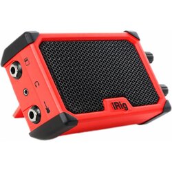 IK Multimedia iRig Nano Amp - Battery-Powered Micro Amplifier & Interface for Mobile Devices - Red