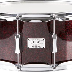 Pork Pie Little Squealer Maple Snare Drum, Blood Red Sparkle