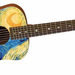 Luna Guitars Safari Starry Night 3/4 Size Travel Acoustic Guitar
