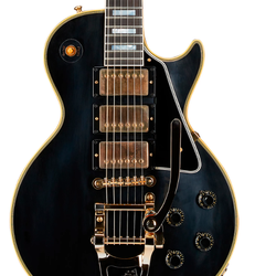 Gibson Custom 1957 Les Paul Custom Reissue 3-Pickup Bigsby VOS Electric Guitar Ebony