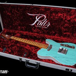 Palir Guitars Mojo Titan in Seafoam Green & White with Gold Sparkle Binding NAMM 16