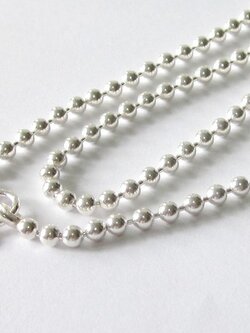 รหัสสินค้า N325 สร้อยคอ เงินแท้ ลายบอล 2.5 มิล (ยาว 22.5 นิ้วฟุต)