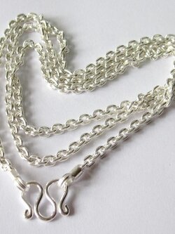 สร้อยคอเงินแท้ ลายโซ่คตกริช - ยาว 24 นิ้วฟุต