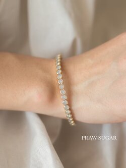 เทาอ่อนโอปอล Light Grey Opal, คริสตัล 2.5mm