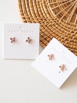 Lily Flower Earrings - ต่างหูดอกลิลลี่ (ก้านต่างหูเงินแท้)
