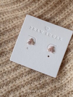 Little Flowers Earrings - ต่างหูดอกไม้ขนาดเล็ก (ก้านต่างหูเงินแท้)