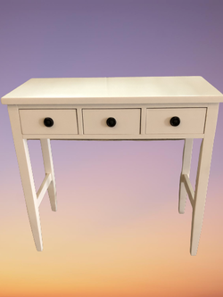 โต๊ะคอนโซลไม้ 3 ลิ้นชัก รุ่น Tango ขนาด W 80 x D 40 x H 76 (110) Cms. สีขาว และสีน้ำตาล