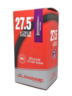 ยางใน Chaoyang ขนาด 27.5 x 1.75 / 2.10 จุ๊บเล็ก FV 48 mm