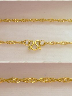 สร้อยคอ ทองแท้ 96.5% ลายดิสโก้ น้ำหนัก 3.8 กรัม