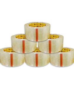 เทปกาว OPP Tape แบบใส ขนาด 2 นิ้ว ความยาว 100 หลา 6 ม้วน