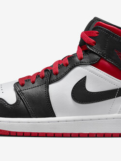 Nike Air Jordan 1 Mid White Gym Red Black