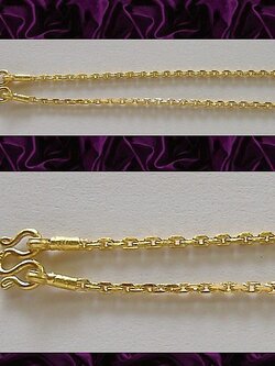 สร้อยคอ ทองแท้ 96.5% ลายโซ่คชกริช น้ำหนัก 7.6 กรัม (ความยาวมี 17, 21 นิ้วฟุต)