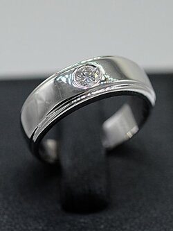 แหวนเพชรเม็ดเดี่ยว สำหรับสุภาพบุรุษ แหวนทอง18K