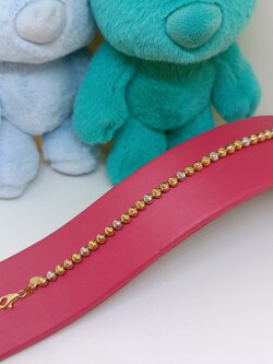 สร้อยข้อมืออิตาลี่ ลายเม็ดกลมก้นหอย 3กษัตริย์ สำหรับสุภาพสตรีครับ