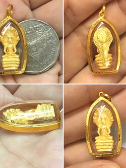 จี้พระนาคปรก กรอบทองแท้