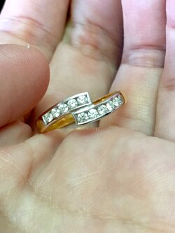 แหวนเพชรแท้ ทอง 90