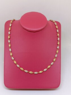 สร้อยทองอิตาลี่ ลายแฟนซีเมล็ดข้าวเหลี่ยมก้นหอย2กษัตริย์