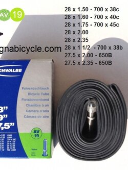 ยางใน Schwalbe AV19 27.5 / 650B , 28 29er จุ๊บใหญ่