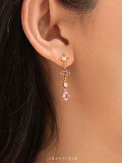 Shine Light Long Earrings - ต่างหูทรงดาวกระจาย (มี 2 สี)