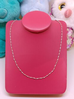 สร้อยคออิตาลี่ ลายแฟนซี ประกายระยิบระยับเหมือนสร้อยเพชร ขนาดกระทัดรัดครับ