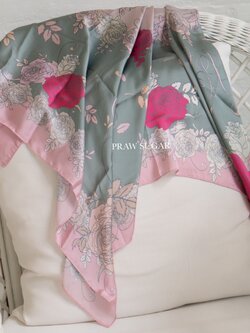 ชมพูหวานละมุน Sweet Pink, ผืนใหญ่ 95x95cm
