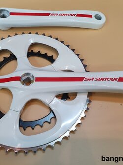 ชุดจานหน้ากะโหลกเหลี่ยม SR Suntour 2 ชั้น