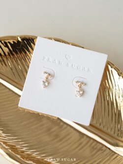 Pretty Heart Earrings - ต่างหูตุ้งติ้งทรงหัวใจ (ก้านต่างหูเงินแท้)
