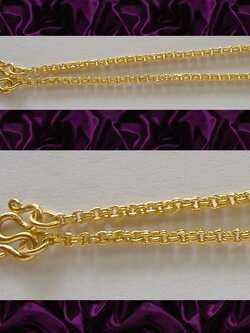 สร้อยคอ ทองแท้ 96.5% ลายห่วงคู่ น้ำหนัก 7.6 กรัม (ความยาว18 นิ้วฟุต)