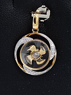 จี้กังหันแชกงหมิว ตัวเรือนทอง18K สำหรับสุภาพสตรีครับ