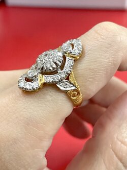 แหวนเพชรโบราณ เพชรแท้ ทองแท้