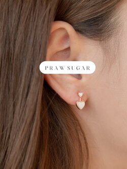 Wonderful Heart Earrings - ต่างหูหัวใจวันเดอร์ฟูล (ก้านต่างหูเงินแท้) (มี 3 สี)