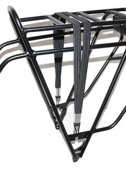 ตะแกรงหลังรถพับทรงสูง Dahon [ดำ/เงิน] (ไม่มีเชือกและสะท้อน)