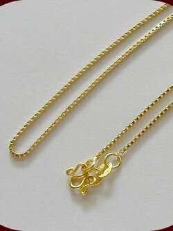 สร้อยคอ ทองแท้ 96.5% ลายโซ่อิตาลี 2 สี - น้ำหนัก 3.8 กรัม