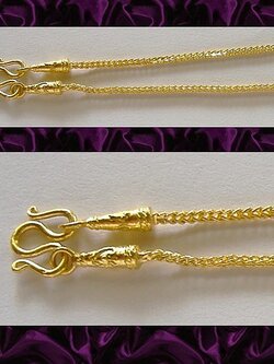 สร้อยคอ ทองแท้ 96.5% ลายซีตรอง น้ำหนัก 7.6 กรัม (ความยาว18 นิ้วฟุต)