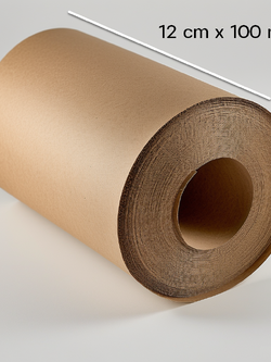 กระดาษคราฟท์น้ำตาล กระดาษสีน้ำตาล ห่อของแบบม้วน ความหนา 80 แกรม หน้ากว้าง 12 cm x ยาว 100 m ม้วนกระดาษน้ำตาล ม้วนกระดาษคราฟท์ (10 ม้วน)