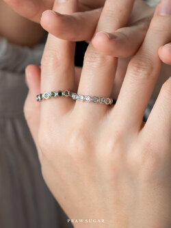 Modern Round Ring - แหวนคริสตัลกลมรอบวง (มี 4 สี)