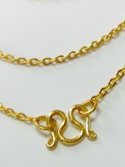 สร้อยคอ ทองแท้ 96.5% ลายโซ่ฝรั่งเศส - น้ำหนัก 3.8 กรัม