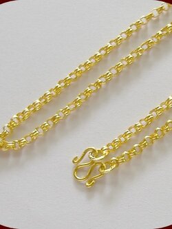 สร้อยคอ ทองแท้ 96.5% ลายผ่าหวายใหม่ น้ำหนัก 3.8 กรัม