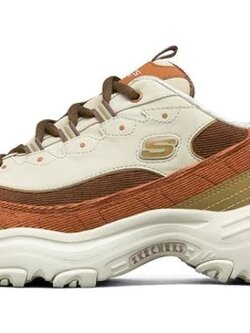 Skechers D'Lites 1.0 'Cream Brown Orange'