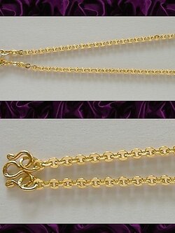 สร้อยคอ ทองแท้ 96.5% ลายโซ่ฝรั่งเศส น้ำหนัก 7.6 กรัม (ความยาว18 นิ้วฟุต)