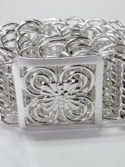 เข็มขัดเงินแท้ ลายเกลียว