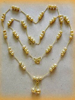 สร้อยคอ ทองแท้ 90% บอลตัดลายขนาด 5 มิล ยาวทั้งเส้น 28 นิ้วฟุต (น้ำหนักรวม 23.4 กรัม)