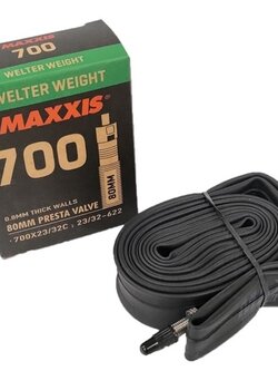 ยางในเสือหมอบ Maxxis 700 x 23/25 จุ๊บยาว 80L