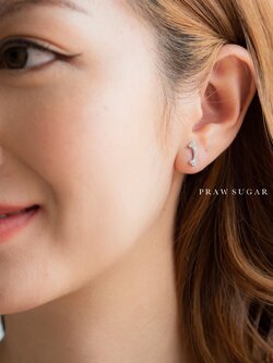 Smiley Earrings - ต่างหูยิ้มได้ (ก้านต่างหูเงินแท้) (มี 2 สี)