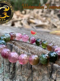 ข้อมือหิน ทัวร์มาลีนสีแตงโม