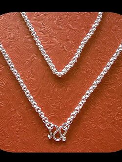 สร้อยคอเงินแท้ ลายผ่าหวาย ขนาด 2.8 มิล - มียาว 23 และ 24 นิ้วฟุต