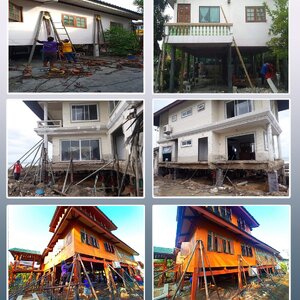รับดีดบ้านปูน โทร 090-9218474 เลื่อนบ้าน หมุนบ้าน ย้ายบ้าน เปลี่ยนเสา แก้ไขปัญหาบ้าน-อาคาร-โรงงานทรุดเอียง