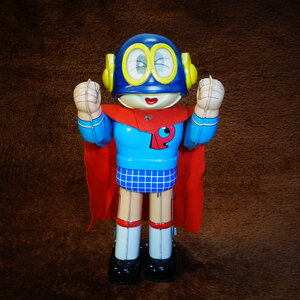 60s Bandai Perman Battery Tin Toy