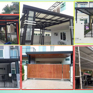 ต่อเติมหลังคาโรงรถเมทัลชีท โทร 093-2757493 รับต่อเติมบ้าน ทำโรงรถหน้าบ้าน หลังคาโรงรถเมทัลชีท ต่อเติมครัวหลังบ้าน